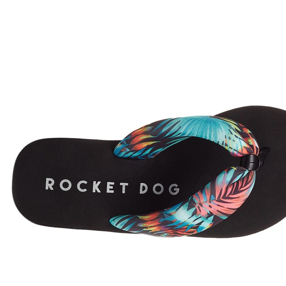 Rocket Dog Crushpuff Tyndall Palm Platform Sandals Size 8 - Picture 2 of 9